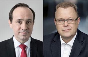 Foto: Ingo Senftleben und Michael Stübgen werben für hohe Wahlbeteiligung bei der Bundestagswahl