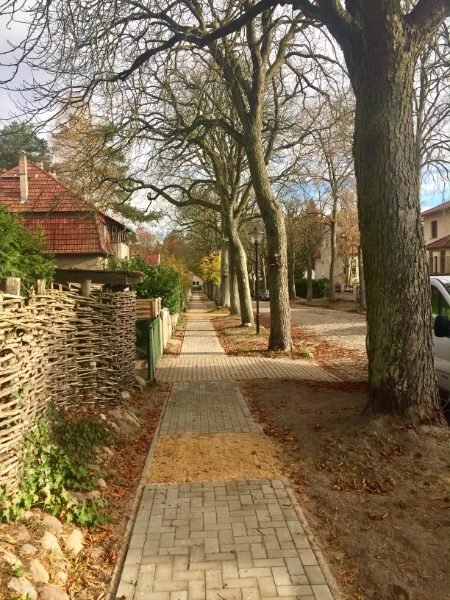 Foto: Glienicke Nordbahn - Bitte Bürgersteig bis an den Fahrdamm pflastern